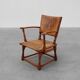 Leather and oak Armchair by Theo Ruth for Artifort, The Netherlands 1940s