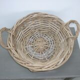 Pair of 2 wicker baskets with handles