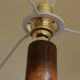 Elegant varnished turned wood lamp, 1940s