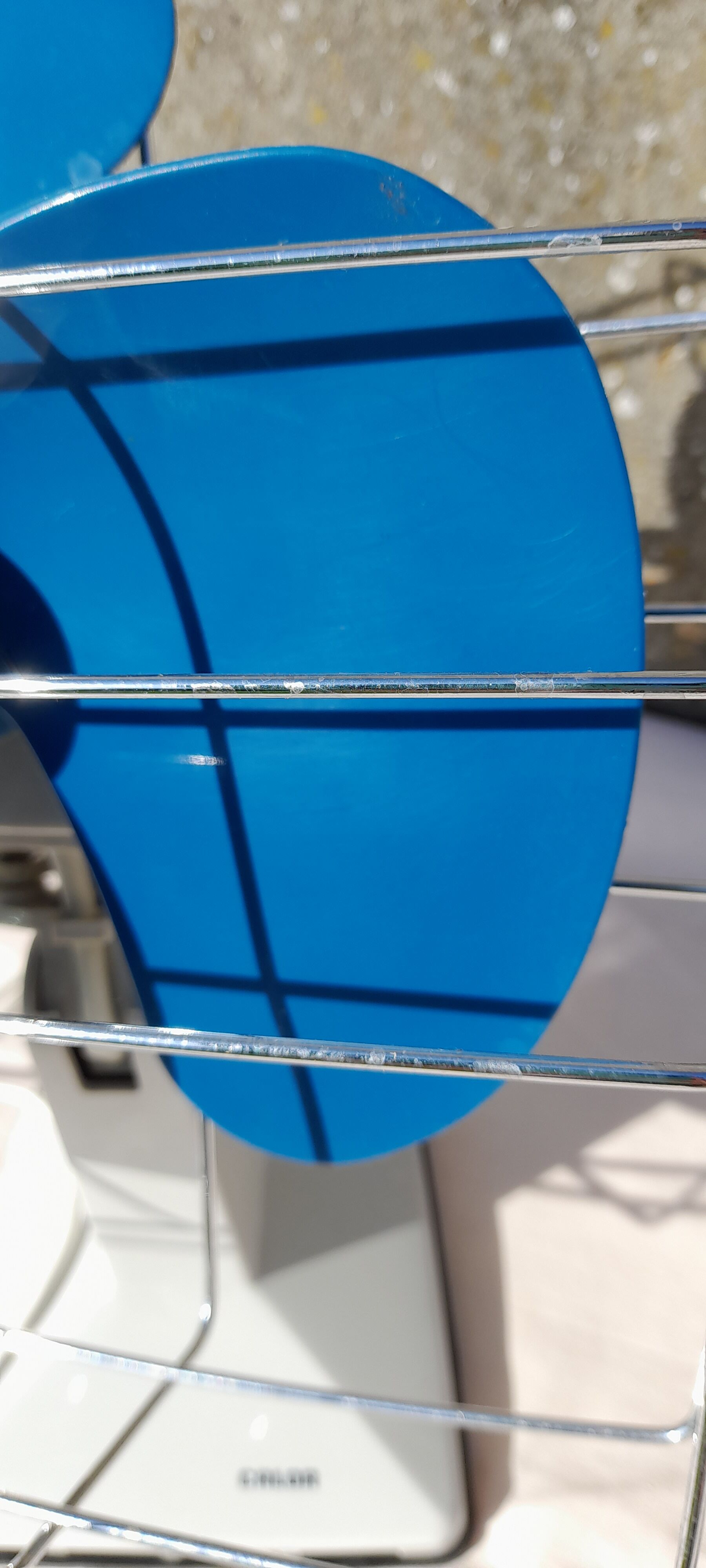 Calor blue and white fan 70s