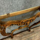 Louis XV Baroque console in natural wood with its mirror