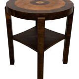 Art Deco Oak Side Table Inlaid Leaf coromandel minimalist design