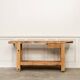 Old small workbench with drawer, beautiful original patina, 1920.