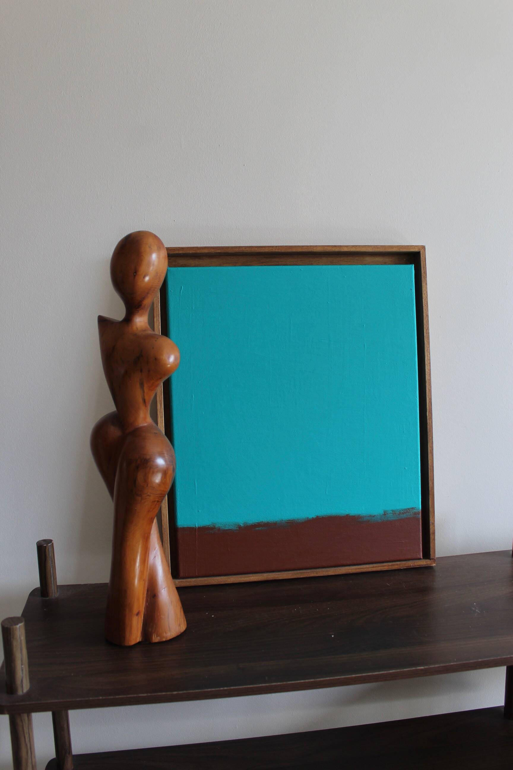 Minimalist painting "Meditative turquoise"