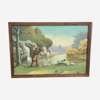 Tableau ancien Scène de Chasse