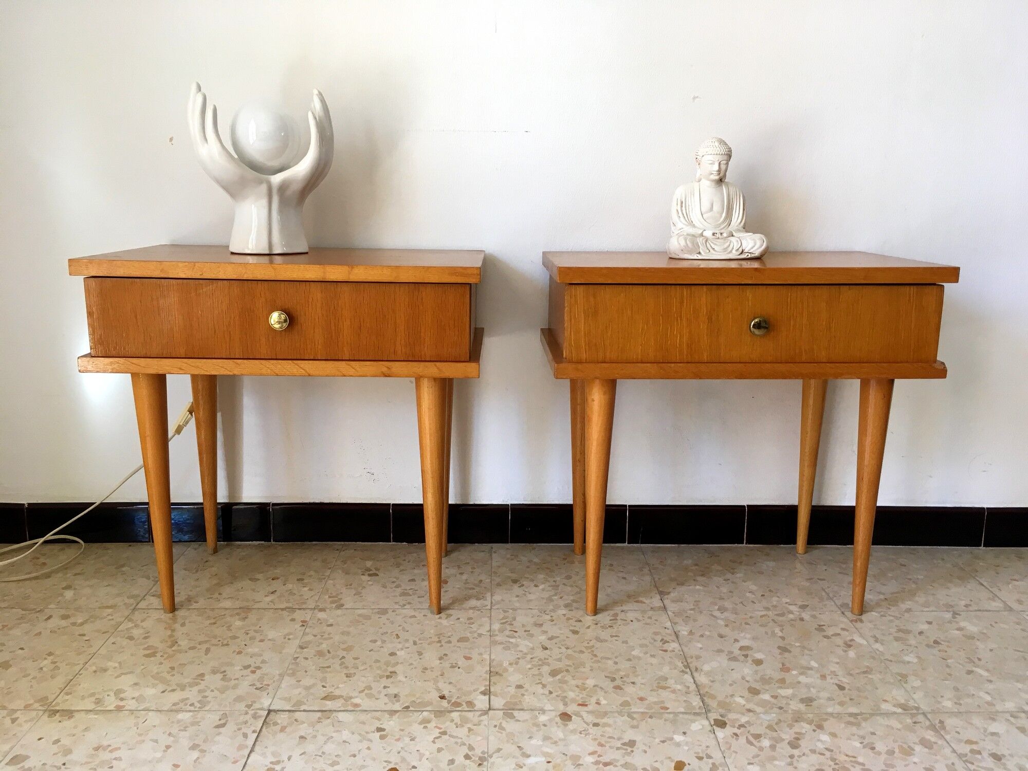Paire de chevets vintage années 60