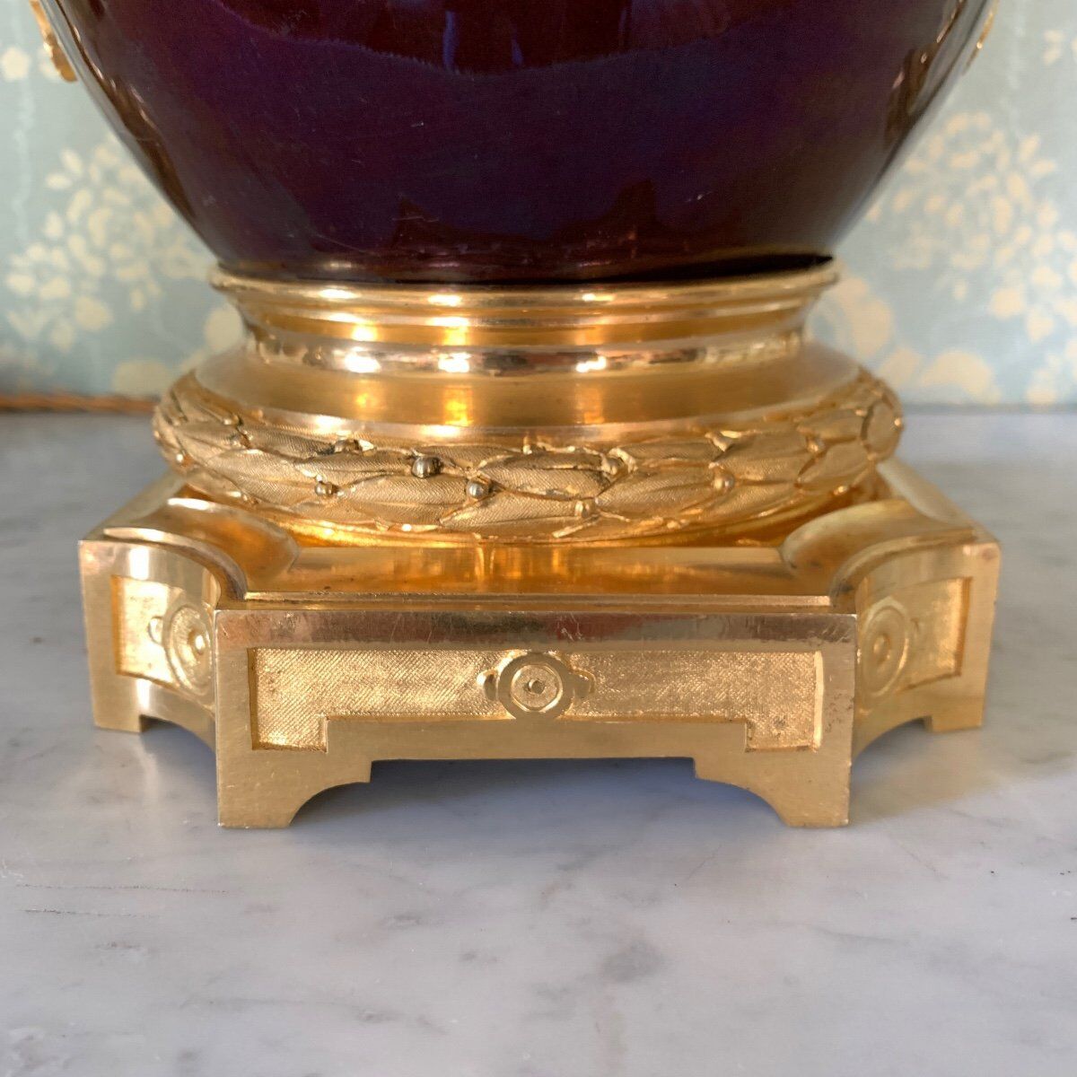 Lamp Sèvres blood of ox of "Charles Ficquenet"