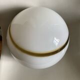 Marbled blown glass globe lampshade