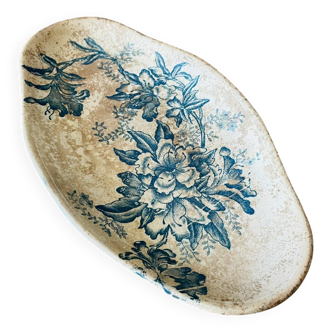 Ravier ancien en terre de fer faïencerie de Lyon