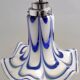 Postmodern blue & white murano glass pendant lamp