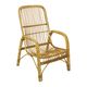 Italian rattan armchair, French Riviera style; Bohemian style side table