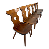 6 vintage 60s bistro-look dining chairs