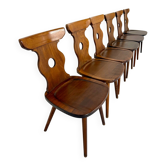 6 chaises repas look bistrot des années 60 vintage