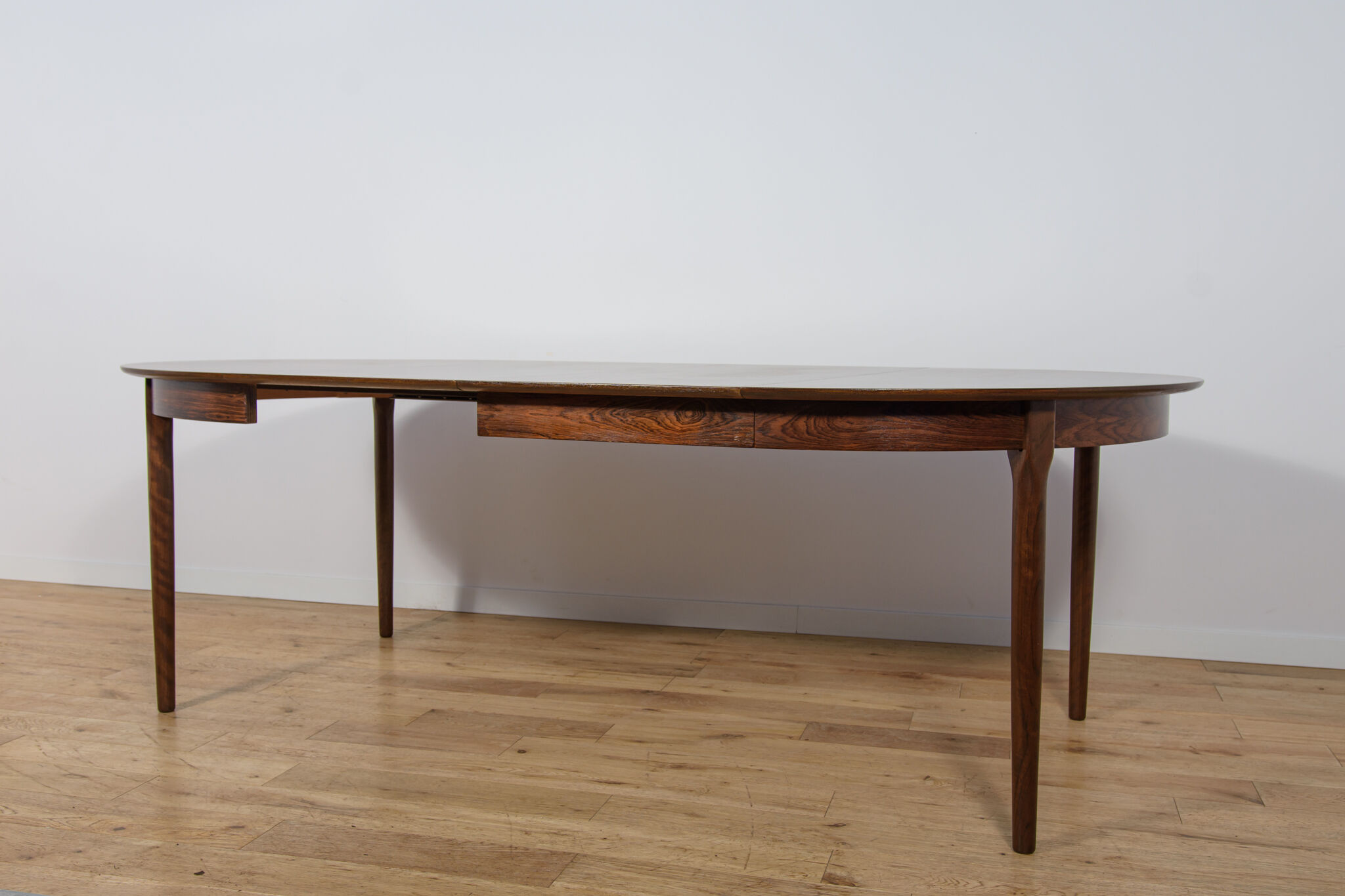 Mid-Century Round Rosewood Extendable Dining Table, Denmark, 1960s