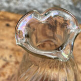 2 carafes cap and vintage amber base