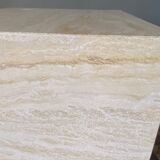 Base table shape square 1970 travertine on wheels french work