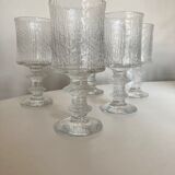 Set of 5 glasses Timo Sarpaneva Festivo 1970 Scandinavian IIttala