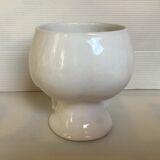 Head girl cache pot vase white earthenware