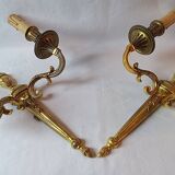 Pair of bronze wall sconces in Louis XVI style
