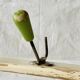 Vintage wooden wall coat rack - 3 hooks