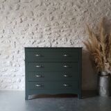 Revamped green solid wood dresser