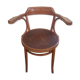 Wooden bistro chair with armrests