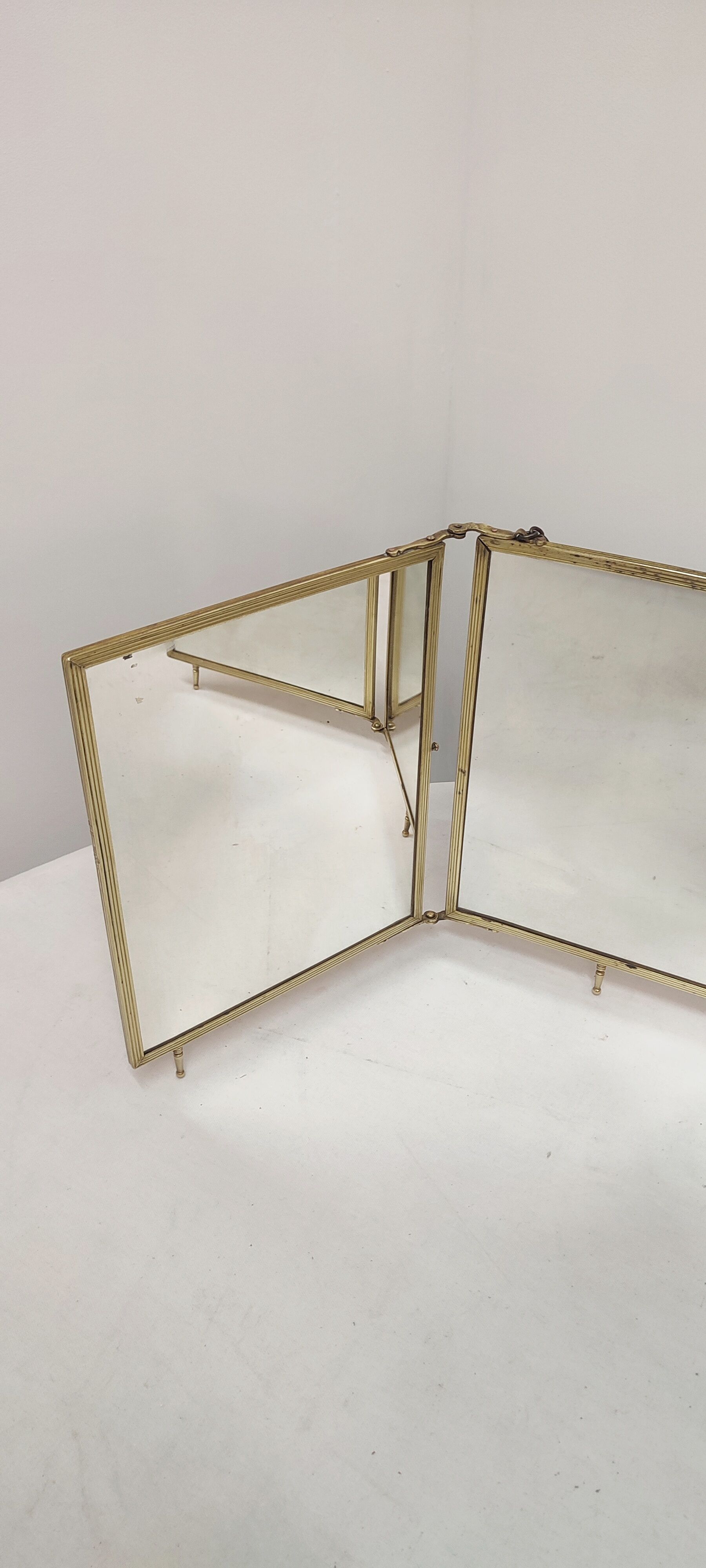Folding mirror triptych. France 1920s 68x30cm