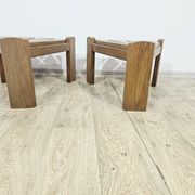 Set of two modular/side tables, Dittman, oak, Netherlands, 1970s.