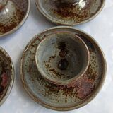 Sandstone shells signed Chantal - Thierry Robert vintage pottery