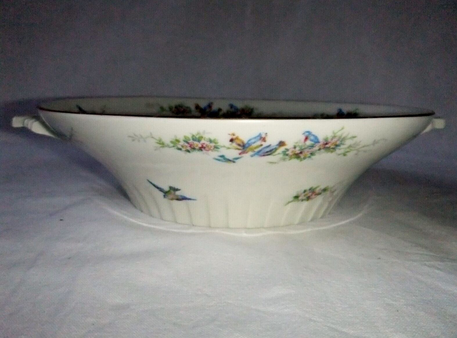 Old dish Chapus Frères Limoges France art deco bird décor Jane Aber Algiers