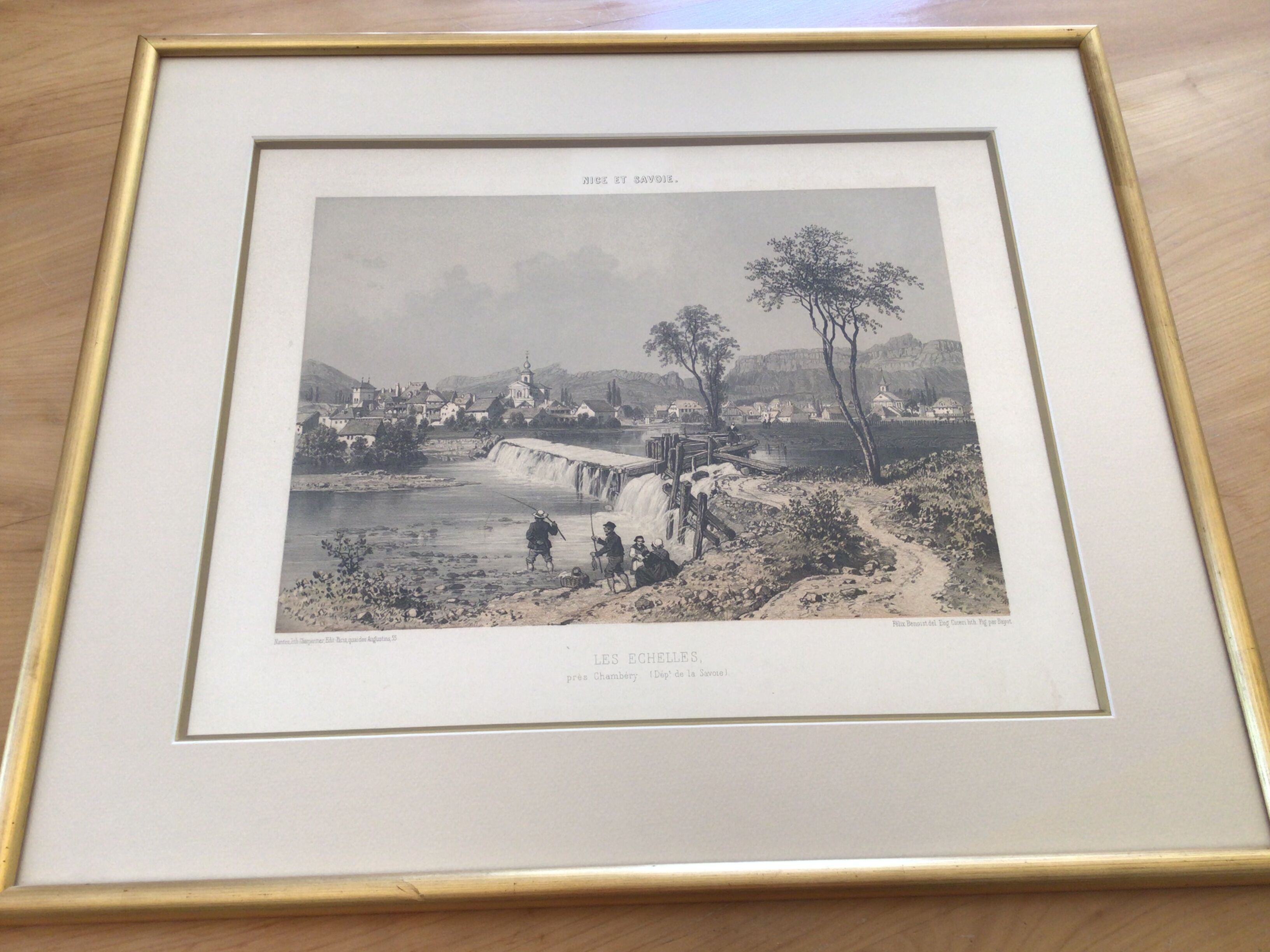 Original lithograph Nice and Savoie