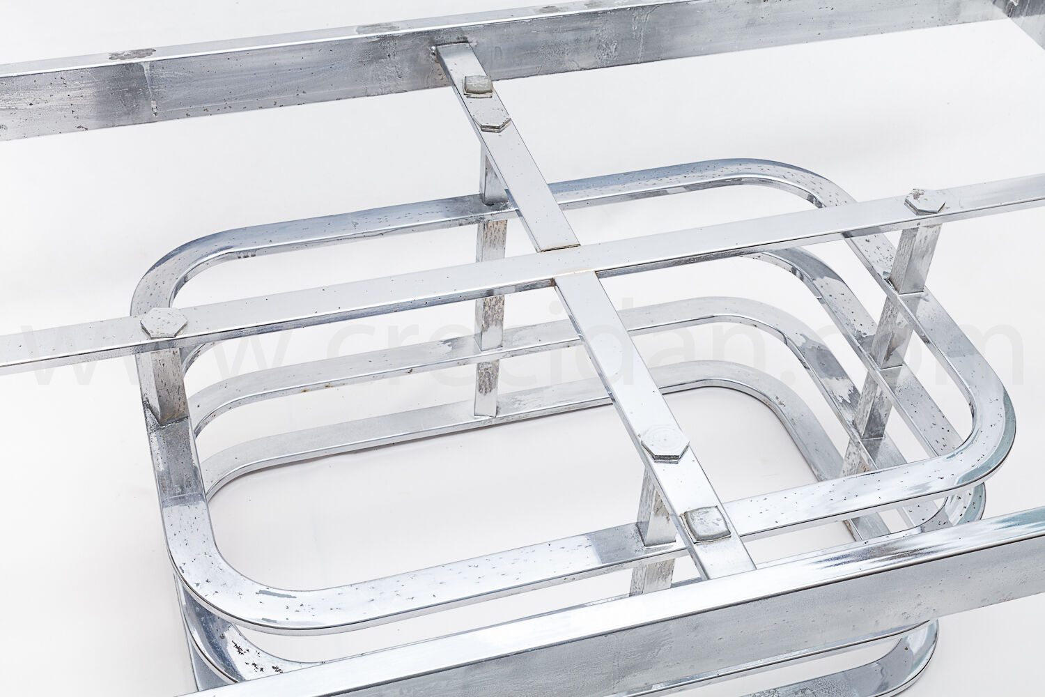 Chrome-designed coffee table