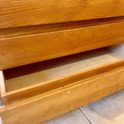 Wooden drawer chest in the style of Maison Regain, 1980s.
