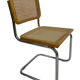 Set of 4 Cesca chairs model b32 in chrome made in italy by Marcel Breuer