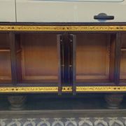 Enfilade époque Art Déco en verre gravé polychrome