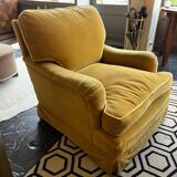 Paire de fauteuils en velours 1960