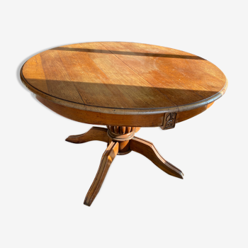 Wooden oval table