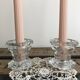 2 Reims glass candle holders