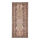 Vintage Turkish Oushak Handmade Wool Cotton Brown Runner Rug 188x416