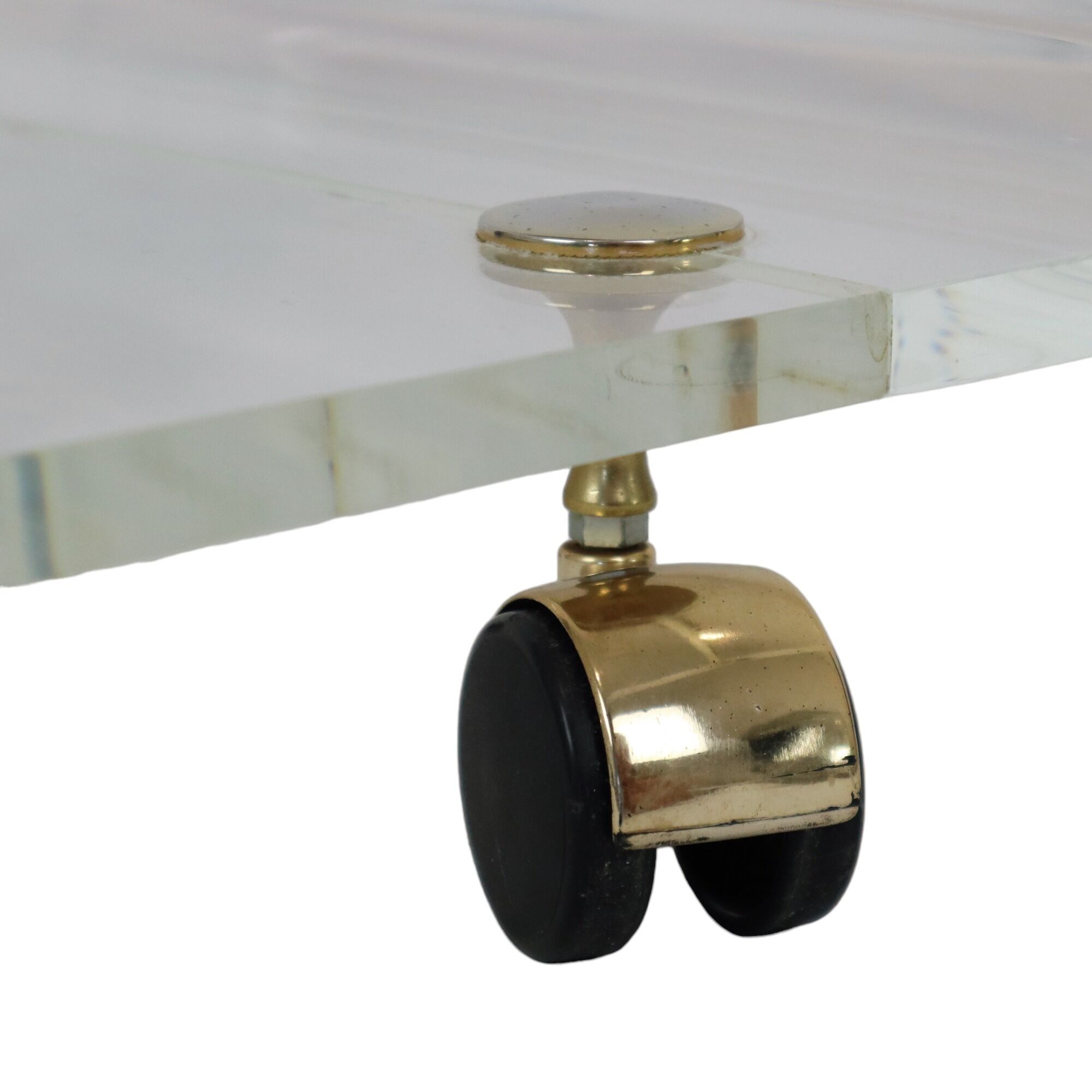 Design TV furniture Coffee table Plexiglas Perspex David Lange Les Invisibles 1970