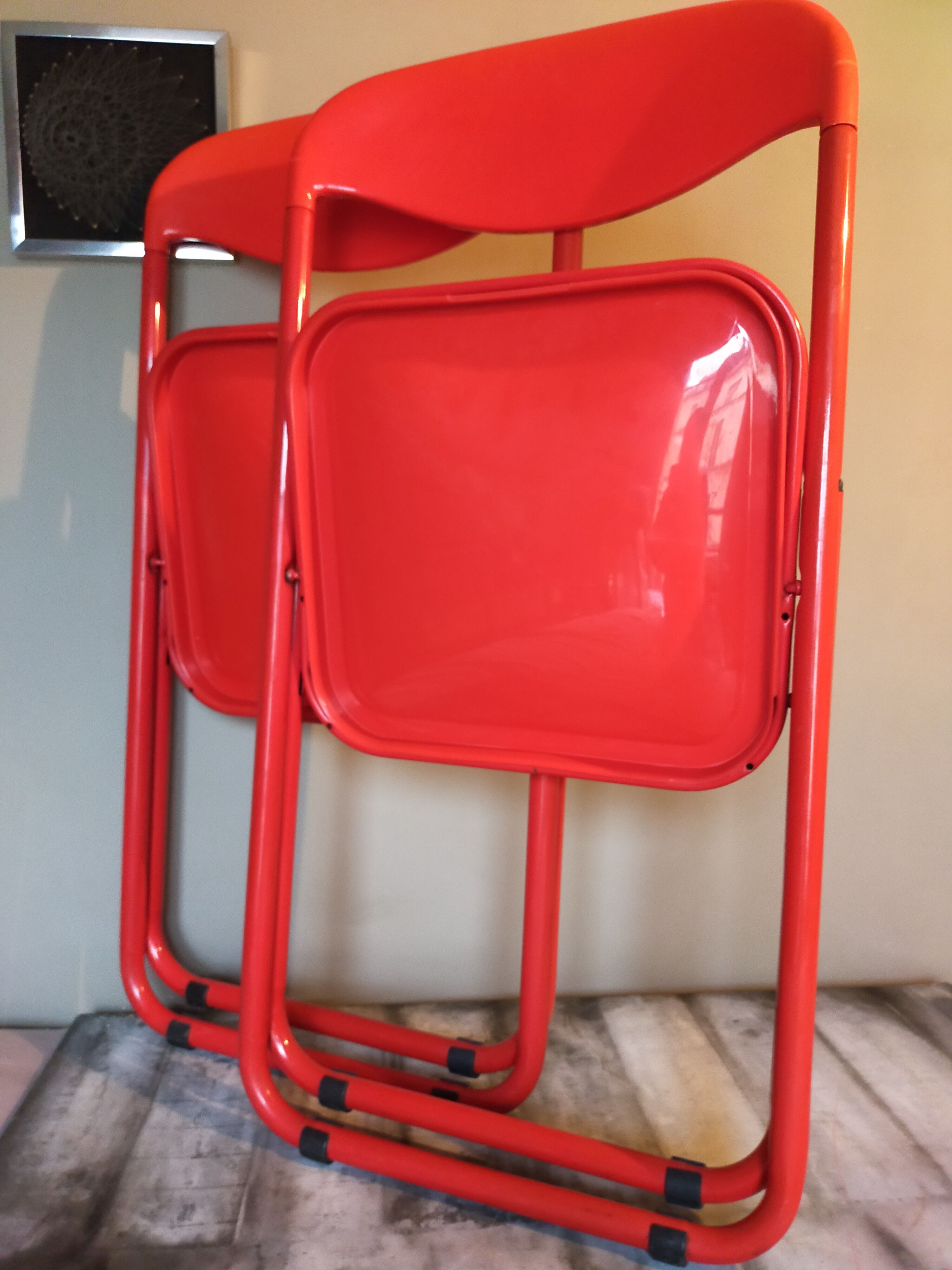 Pair of 80s folding chairs