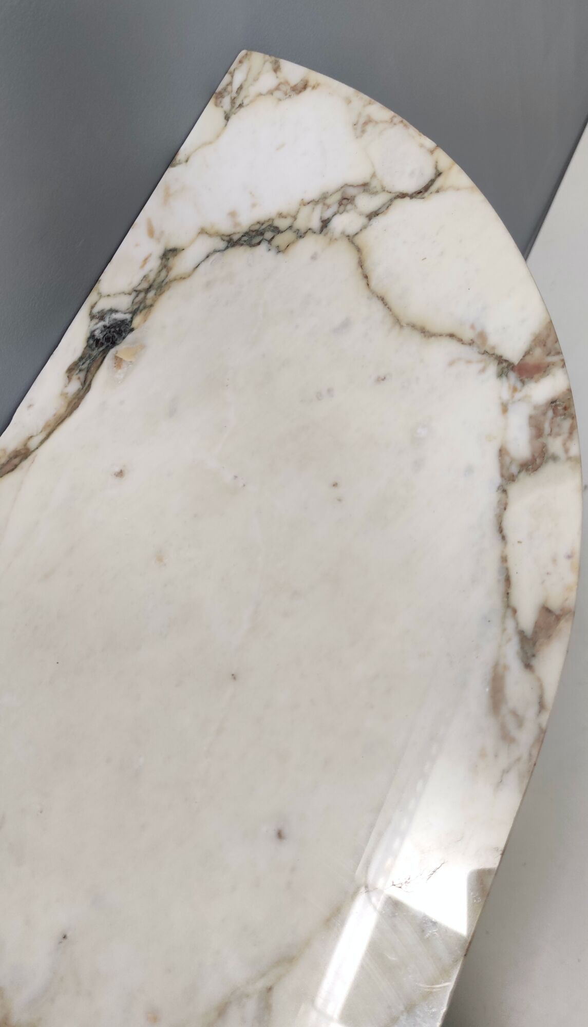 Midcentury Walnut and Carrara Marble Console Table Ascribable to Paolo Buffa