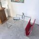 Table basse moderniste Bauhaus en acier tubulaire
