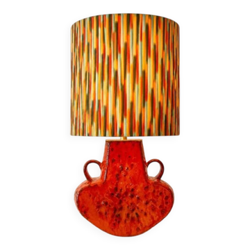 Lampe de table Pop Art des années 70 en upcycling à partir d'une vase de l'Allemagne de l'Ouest