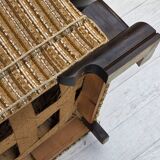 1960s, Danish 3-seater sofa, original, brown furniture wool, beech wood.