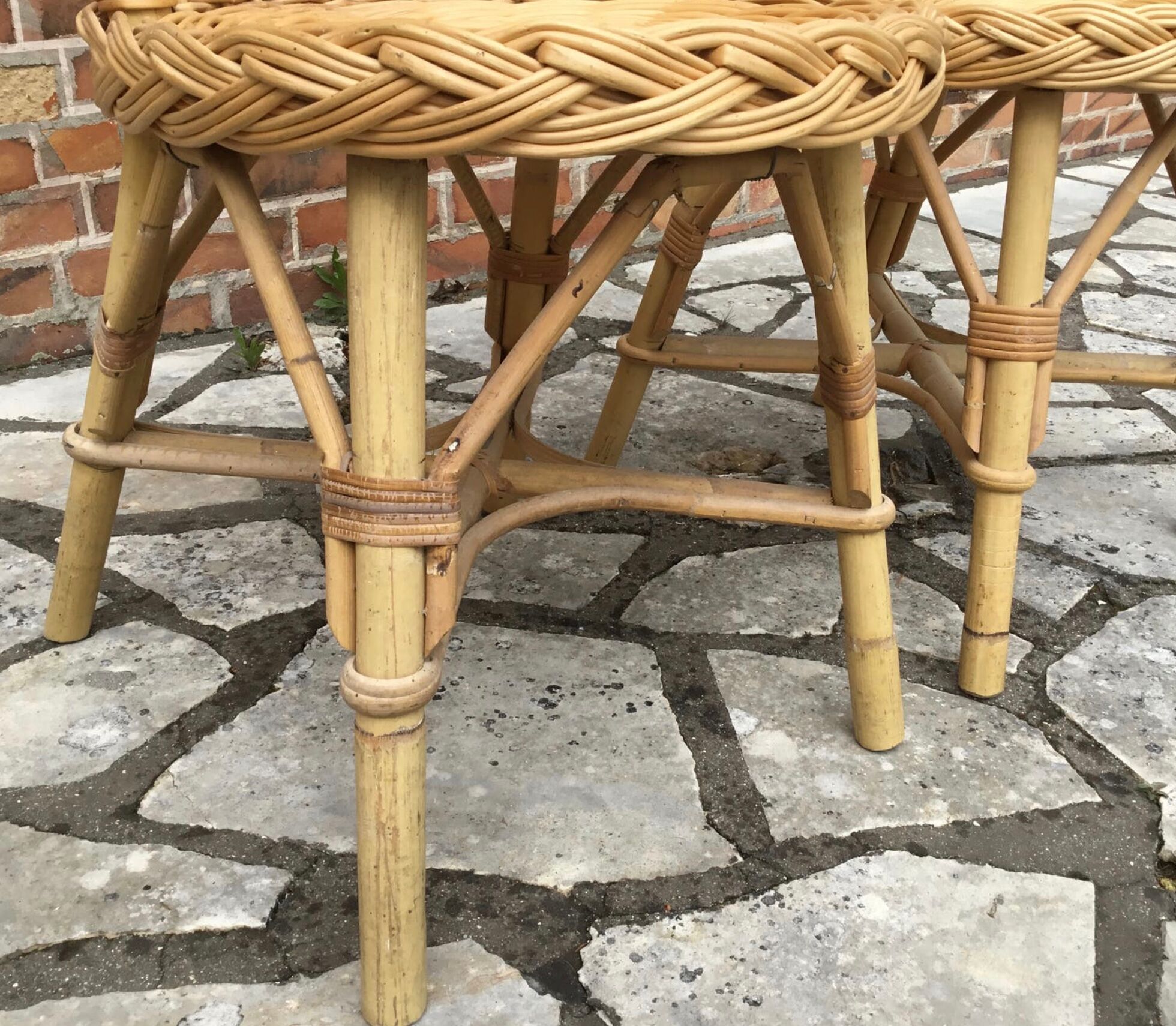 Pair of rattan chairs