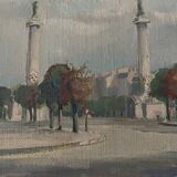 Old painting Paris 1943