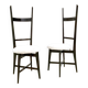 Pair of Black and White Chiavarine Chairs in the Style of Ico Parisi, Italy