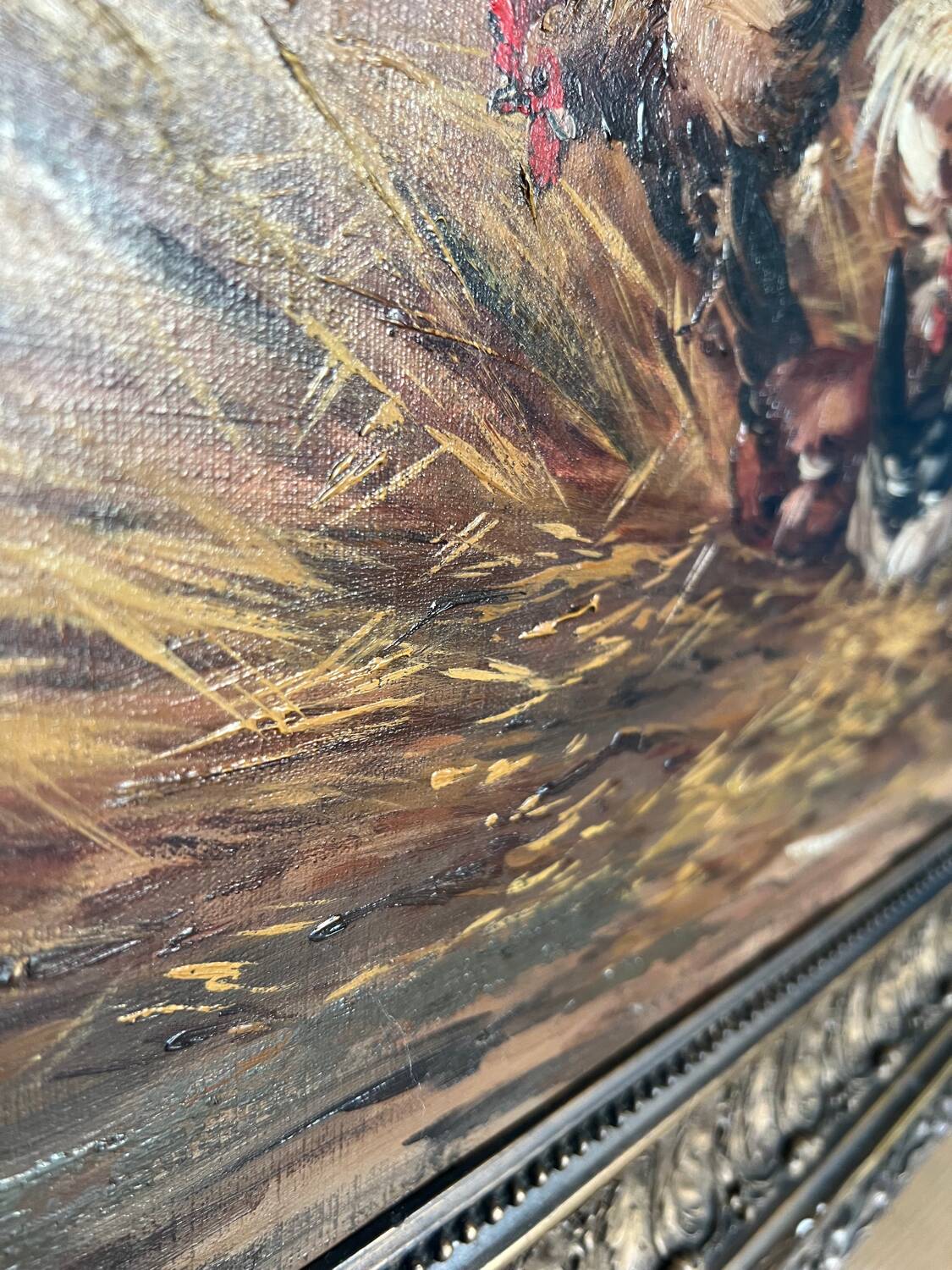 Old 19th century painting of the lower courtyard