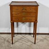 Small Living Room Table in Cherry and Walnut, Louis XVI Period – Late 18th Century